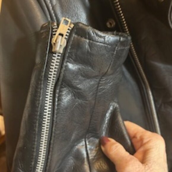 Rare 1970s Harley Davidson Leather Jacket with Spleen Guard/Belt SZ. 40 - Picture 3 of 16